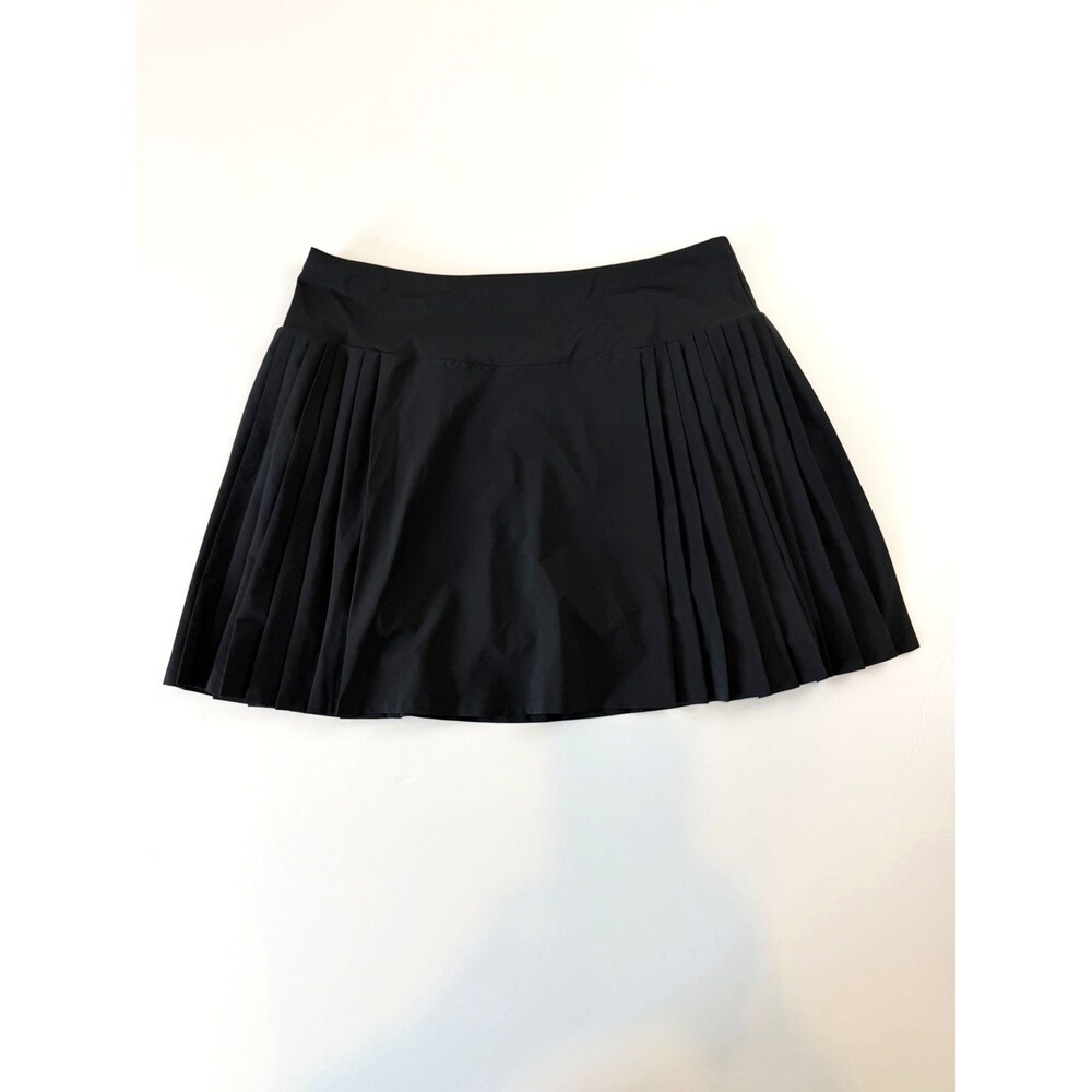 Calia High Rise Pleated Tennis Skort Black Womens Large Golf Athletic Skirt